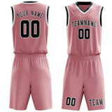 Custom Light Pink Navy Basketball Set