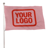 Custom Light Pink Orange Red Flag