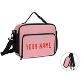 Custom Light Pink Orange Red Lunch Bag