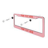 Custom Light Pink Orange Red License Plate Frame