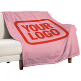 Custom Light Pink Orange Red Blanket