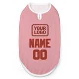 Custom Light Pink Coral Red Pet Vest
