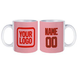 Custom Light Pink Coral Red Mug