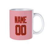 Custom Light Pink Coral Red Mug