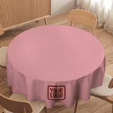 Custom Light Pink Coral Red Round Table Cloth