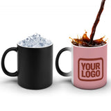 Custom Light Pink Coral Red Magic Mug