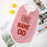 Custom Light Pink Coral Red Pet Vest
