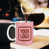 Custom Light Pink Coral Red Mug