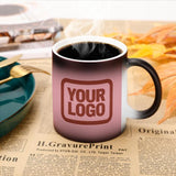 Custom Light Pink Coral Red Magic Mug