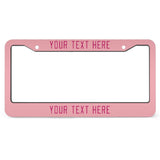 Custom Light Pink Pink License Plate Frame