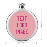 Custom Light Pink Pink Hip Flask