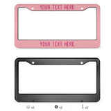 Custom Light Pink Pink License Plate Frame