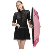 Custom Light Pink Pink Automatic Umbrella