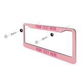 Custom Light Pink Pink License Plate Frame