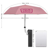 Custom Light Pink Pink Automatic Umbrella
