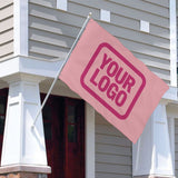 Custom Light Pink Pink Flag