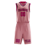 Custom Light Pink Pink Basketball Set