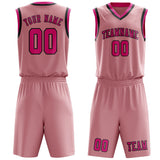 Custom Light Pink Pink Basketball Set