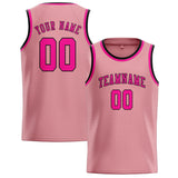 Custom Light Pink & Pink Colors Design Sports Basketball Jersey
