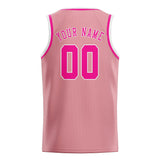 Custom Light Pink & Pink Colors Design Sports Basketball Jersey