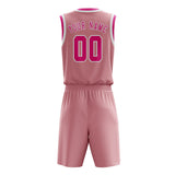 Custom Light Pink Pink Basketball Set
