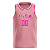 Custom Light Pink & Pink Colors Design Sports Basketball Jersey