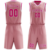 Custom Light Pink Pink Basketball Set
