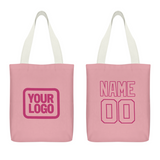Custom Light Pink Light Pink Canvas Tote Bag