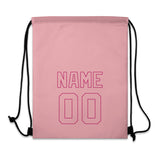 Custom Light Pink Light Pink Drawstring Bag
