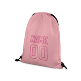 Custom Light Pink Light Pink Drawstring Bag