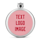 Custom Light Pink Red Hip Flask