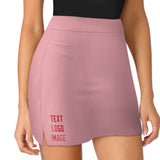 Custom Light Pink Red A-Line Skort