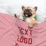 Custom Light Pink Red Pet Blanket