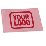 Custom Light Pink Red Flag