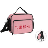 Custom Light Pink Red Lunch Bag