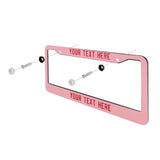 Custom Light Pink Red License Plate Frame