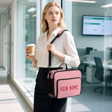Custom Light Pink Red Lunch Bag