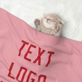 Custom Light Pink Red Pet Blanket