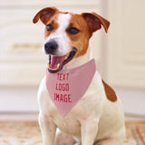 Custom Light Pink Red Pet Scarf