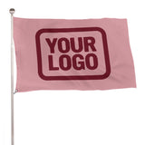 Custom Light Pink Crimson Red Flag