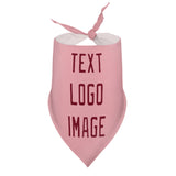 Custom Light Pink Crimson Red Pet Scarf
