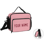 Custom Light Pink Crimson Red Lunch Bag