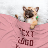 Custom Light Pink Crimson Red Pet Blanket