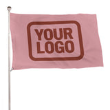 Custom Light Pink Coral Red Flag