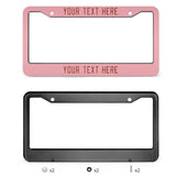 Custom Light Pink Coral Red License Plate Frame