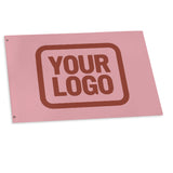 Custom Light Pink Coral Red Flag
