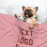 Custom Light Pink Coral Red Pet Blanket
