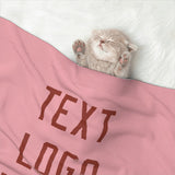 Custom Light Pink Coral Red Pet Blanket