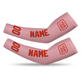 Custom Light Pink Orange Red Arm Sleeve