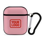 Custom Light Pink Orange Red AirPods Case